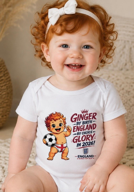 Ginger Baby England World Cup 2026 Bodysuit